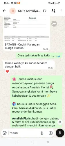 Testimonial Papan Bunga daroyon